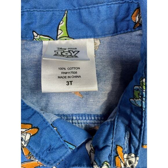 Pixar Disney Toy Story Button Up Shirt 3T Blue - Picture 4 of 6